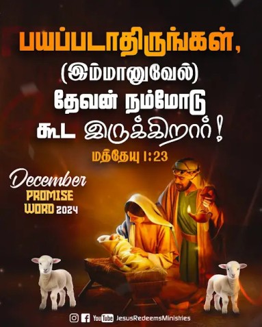 டிசம்பர் (2024) மாத வாக்குத்தத்த செய்தி | December (2024) Promise Message
